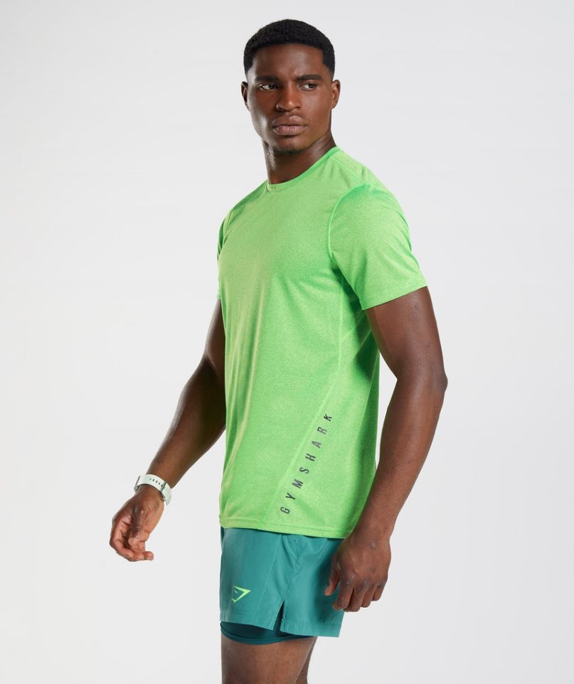 Men's Gymshark Sport T-Shirts Light Green | NZ 3GZINS